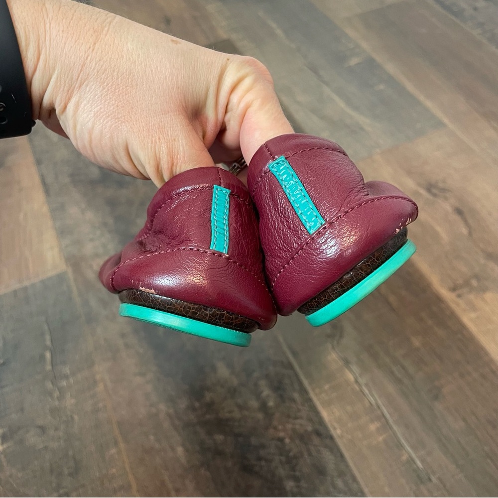 Tieks Burgundy Leather Ballet Flats Women's 8 Shoes Slip On Maroon Wine Red - Picture 6 of 8